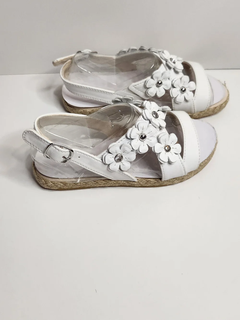 UGG Toddler Allairey White and Silver Sandals